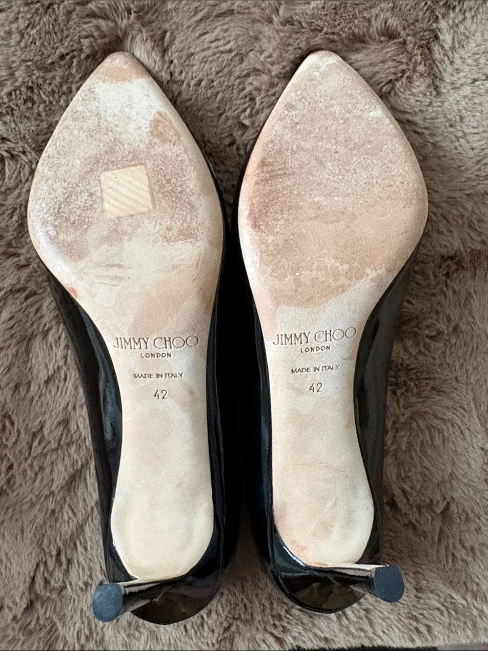 Jimmy Choo Romy 85 Black Patent Pointed Leather Pumps Size 42 - Picture 3 of 7